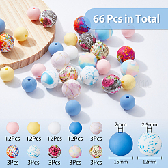 10 perline in silicone ecologico per uso alimentare&nbsp;SIL-HY0001-18