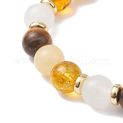 Браслеты из натуральных и синтетических смешанных драгоценных камней&nbsp;BJEW-JB12631-06