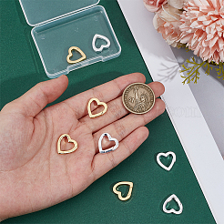 8 шт. 2-х цветные латунные кольца для пружинных затворов&nbsp;KK-PH0013-93