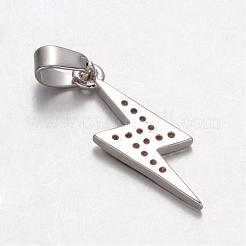 Молния латунь микропаве из кубического циркония подвески KK-K109-26P