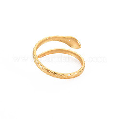 Ионное покрытие(ip) 304 нержавеющая сталь змея открытое кольцо-манжета для женщин&nbsp;RJEW-S405-179G