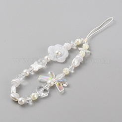 Ремешок для мобильного телефона из бисера из смолы HJEW-WH0069-06