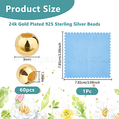 925 круглая бусина-распорка из стерлингового серебра&nbsp;STER-DC0001-66B