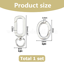 1 pièce 925 fermoirs pivotants en argent sterling&nbsp;STER-HS0001-24A