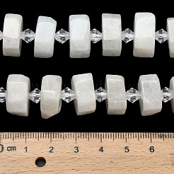 Нити бусин из натурального радужного лунного камня&nbsp;G-L642-H01-01