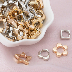 160шт 8 стиля 2-отверстия ccb пластиковая рамка для бусин&nbsp;CCB-SP0001-09