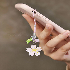 1 шт. цветочные пластиковые ремешки для мобильного телефона&nbsp;HJEW-LP0001-12