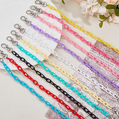 10 шт. 10-цветная акриловая цепочка для бейсболки&nbsp;HJEW-DC00063