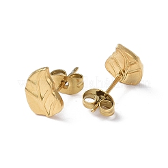 Pendientes de botón de acero inoxidable 304 con revestimiento iónico (IP) para mujer&nbsp;X-EJEW-I285-23G