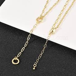 Латунные волнистые овальные звенья цепи и лариаты&nbsp;NJEW-H087-01G