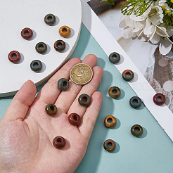 20 шт. натуральный камень пикассо/полихромная яшма европейские бусины&nbsp;G-DC0001-59