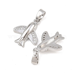 Латунные микропаве прозрачные подвески с фианитом&nbsp;KK-G549-18B-P