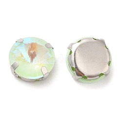 Мокко флуоресцентный(ми) плоский круглый пришитый страз&nbsp;GGLA-M006-02A-P02