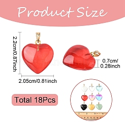 18 шт. подвески из стекла&nbsp;GLAA-YW0004-31