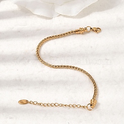 Weizenkettenarmbänder aus 304 Edelstahl für Damen&nbsp;BJEW-A158-02A-G