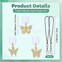 Bouchons anti-poussière mobiles en plastique 3 pièces&nbsp;HJEW-SW00230-07