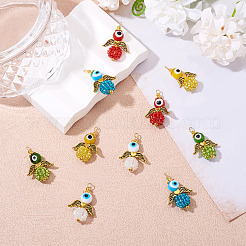 10 шт. 5-х цветные стеклянные бусины&nbsp;FIND-TA0005-74