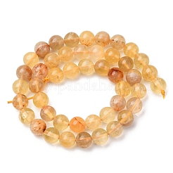 Естественный желтый флюорит бисер нитей&nbsp;G-K340-A03-02A