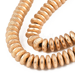 Гальванизировать немагнитных синтетический гематит бисер пряди&nbsp;G-S372-001-02KC