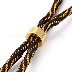 Bracelets argentés en corde de nylon&nbsp;MAK-C003-03G-26