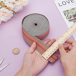 5 ярд полиэстеровой полосатой жаккардовой ленты&nbsp;OCOR-WH0078-287B