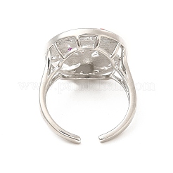 Открытое кольцо-манжета с красочным деревом жизни из бисера из смолы RJEW-G274-02P