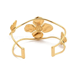 Браслеты-манжеты из нержавеющей стали 304 для женщин&nbsp;BJEW-A023-01G