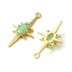 Pendentifs avec zircon cubiques à micro-pavés en laiton&nbsp;KK-M277-08G-05