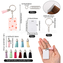 DIY Blanko-Kits zur Herstellung doppelseitiger Wärmeübertragungsanhänger aus Aluminium&nbsp;DIY-SP0005-26G