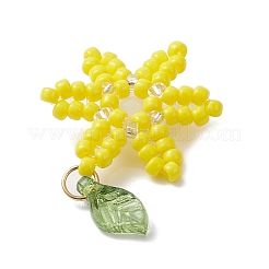 Подвески-цветы из стеклянных бусинок&nbsp;PALLOY-TA00345-04