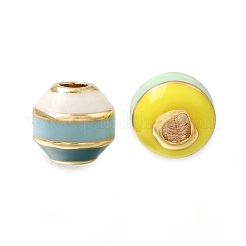 Perles en laiton émaillé&nbsp;KK-CBA0E55-02B-G