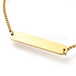 Браслеты-слайдеры из нержавеющей стали 304 с коробчатой цепочкой&nbsp;BJEW-M233-03G