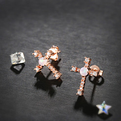 Vero oro rosa placcato&nbsp;EJEW-AA00270-18RG
