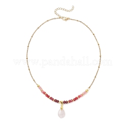 Colliers pendentifs en jade naturel de Malaisie&nbsp;NJEW-JN05917-01