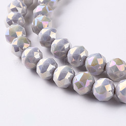 Стеклянные бусины с гальваническим покрытием  EGLA-T020-10-B05