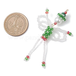 Рождественские стеклянные подвески с эльфийскими бусинами&nbsp;PALLOY-MZ01040-01