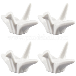 4 supporto per bacchette in ceramica a forma di gru di carta&nbsp;DJEW-CP0001-39