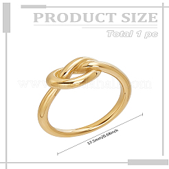 1 шт. кольца-узлы из нержавеющей стали для женщин&nbsp;RJEW-LP0001-21
