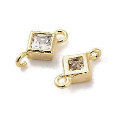 10 шт. латунные подвески-коннекторы со стразами&nbsp;KK-V006-04G-03