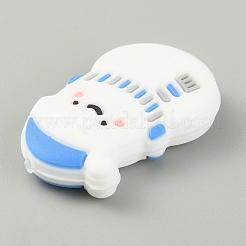 Рождественская тема пищевые экологически чистые силиконовые бусины&nbsp;SIL-WH0015-05A