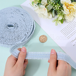 20 ярд нейлоновой эластичной кружевной отделки с оборками&nbsp;EW-WH0018-02C