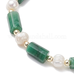 Браслеты из бусин-колонн с натуральным лазуритом/натуральным апатитом/натуральным соколиным глазом/натуральным изумрудом для женщин&nbsp;BJEW-JB13115