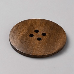 Boutons en bois 4 trous&nbsp;BUTT-WH0031-43