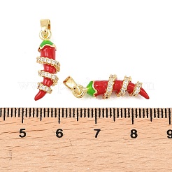 Латунные микропаве прозрачные подвески с фианитом&nbsp;KK-F931-06G