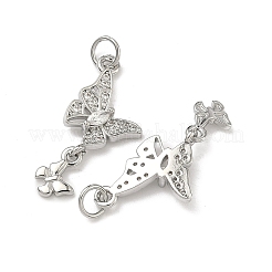 Messing micro pave klare zirkonia anhänger&nbsp;KK-D228-07P