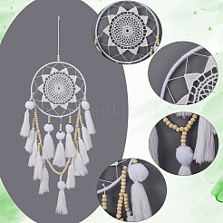 Rete/tela intrecciata con nappe che appendono ornamenti&nbsp;AJEW-WH20075-001B