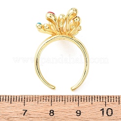 Polsini aperti in ottone con micro pavé di zirconi&nbsp;RJEW-C153-03G