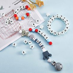 20 pz cubo luminoso lettera perline di silicone 12x12x12mm dadi quadrati alfabeto perline con 2mm foro distanziatore lettera allentata perline per braccialetto collana creazione di gioielli&nbsp;JX437M