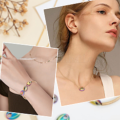 16 шт. вакуумное покрытие PVD немагнитный синтетический гематитовый соединительный брелок&nbsp;G-AR0004-78