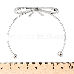 Bracelets manchettes en acier inoxydable 304 avec nœud papillon&nbsp;BJEW-S171-01A-P